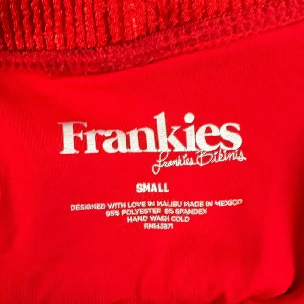 Frankie's Bikini's Red XS Wilderness Top and Small Bottom